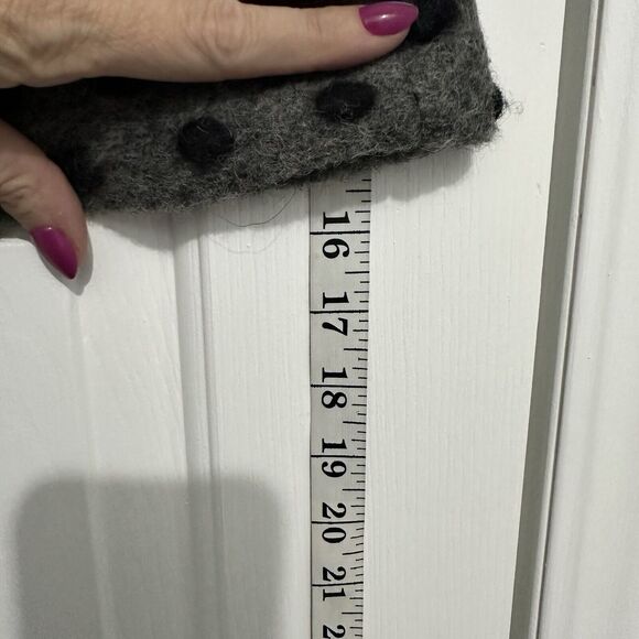 OPENING CEREMONY Med Wool Black Gray Polka-Dot Textured A-Line Mini Short Skirt - Picture 6 of 11